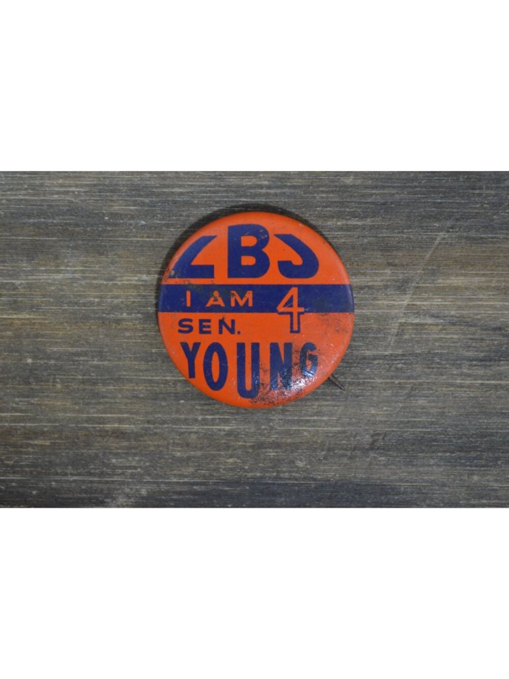 Vintage LBJ Senator Young Pin Lapel Bag Political Button